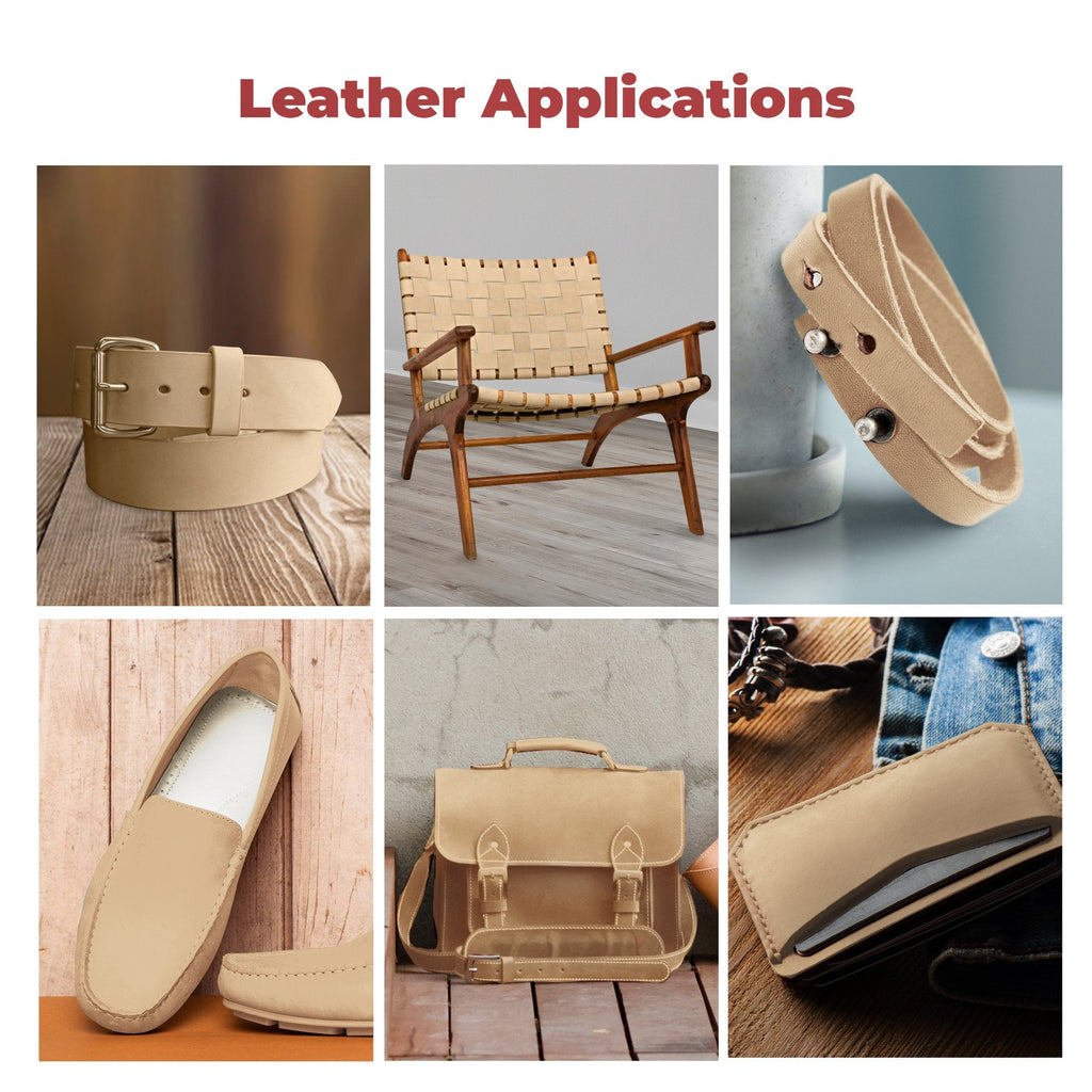 ELW Belt Blanks Straps 8/9 oz. (3.2-3.6mm) Thickness Full Grain Import Natural Cowhide Vegetable Tanned Leather for Tooling, Engraving, Embossing, Molding, & Dyeing