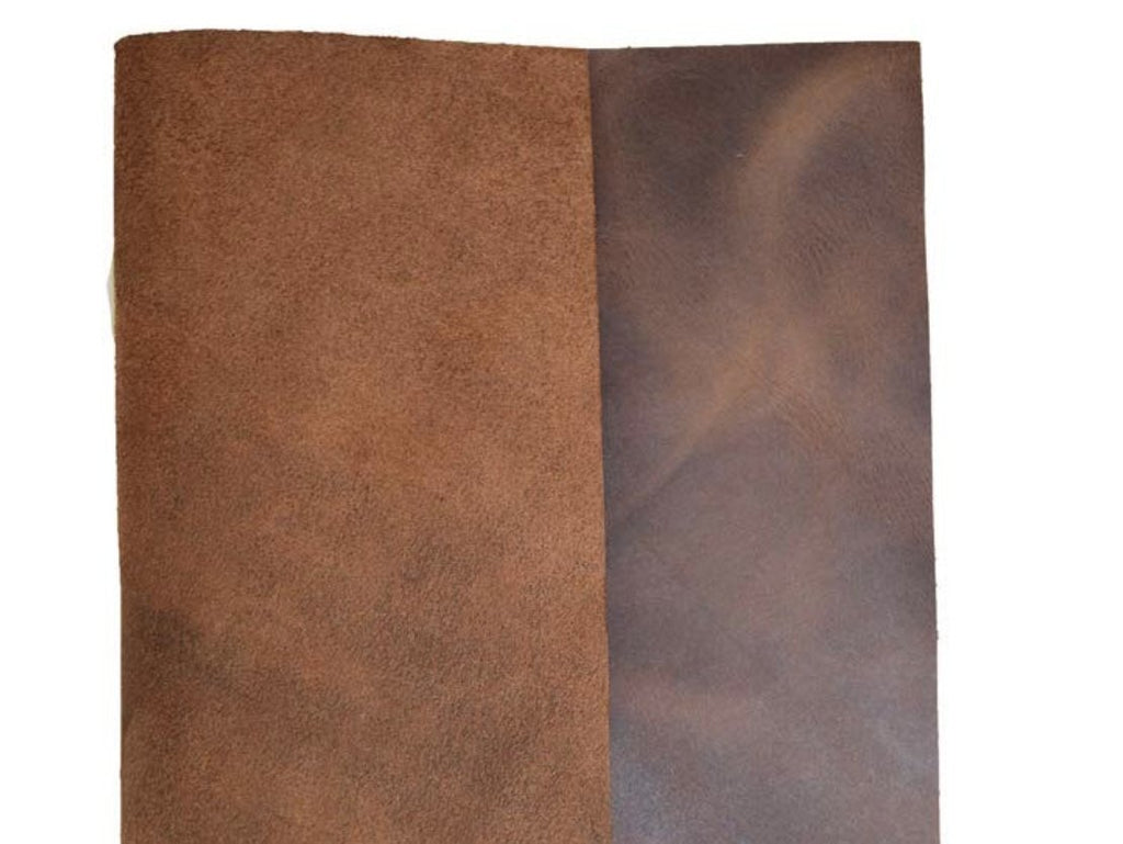 5-6 oz. (2-2.4mm) Full Grain Leather Cowhide | 24"×24" Bourbon Brown