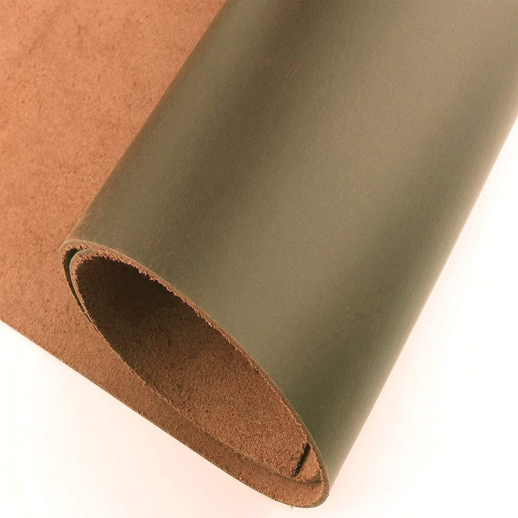 ELW Oil Tanned Leather 5/6 OZ (2-2.4mm) | Full Grain| Pre-Cut Sizes from 6" to 48"| Cowhide Handmade Perfect for Crafting, Sewing, Molding, Workshop