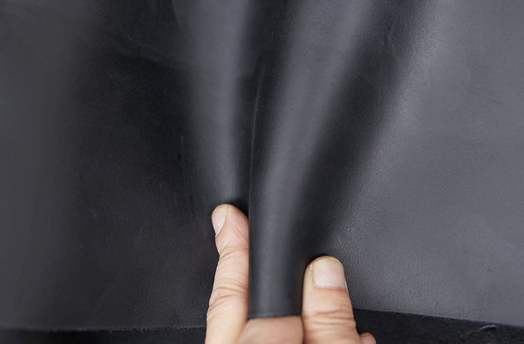 5-6 oz. (2-2.4mm) Full Grain Leather Cowhide | 24"×24" Black Charcoal [API TEST 2026-04-06]