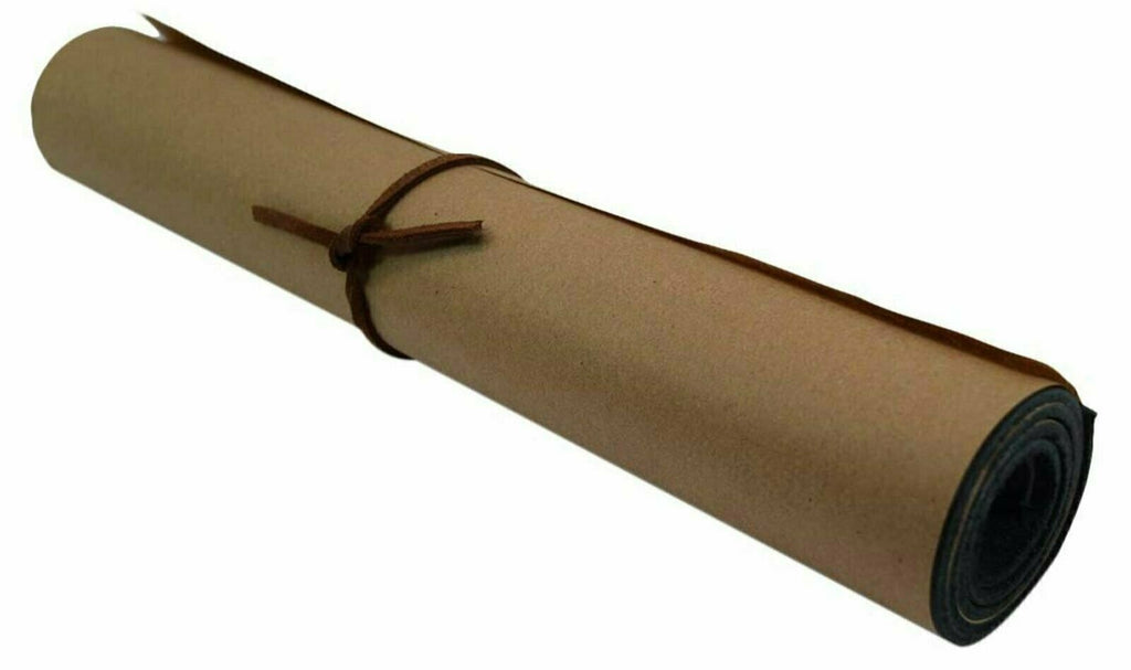 5-6 oz (2-2.4mm) Oil Tanned Leather - Tooling Leather Full Grain 100% Cowhide Leather Piece 12"x12" (BLACK)