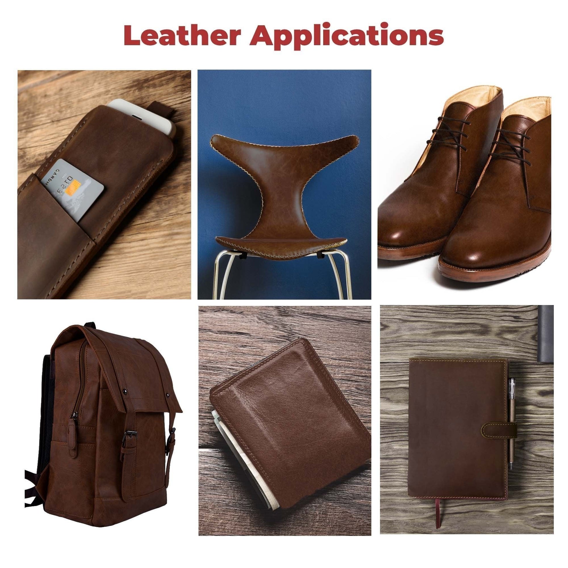 5-6 oz (2-2.4mm) Sable Brown Cowhide  Leather - Full Grain - Pre-Cut Sizes & Hides