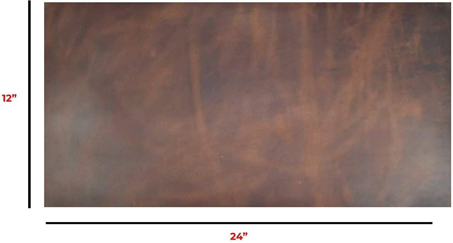 ELW Natural Full Grain Leather Square BB (12" x 24") 4/5 OZ (1.6/1.8 mm) Crafts/Tooling/Hobby/Repair Workshop Quality Leather Guaranteed | Bourbon Brown