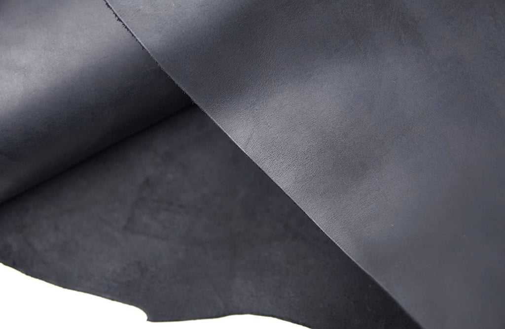 5-6 oz. (2-2.4mm) Full Grain Leather Cowhide | 24"×24" Black Charcoal [API TEST 2026-04-06]