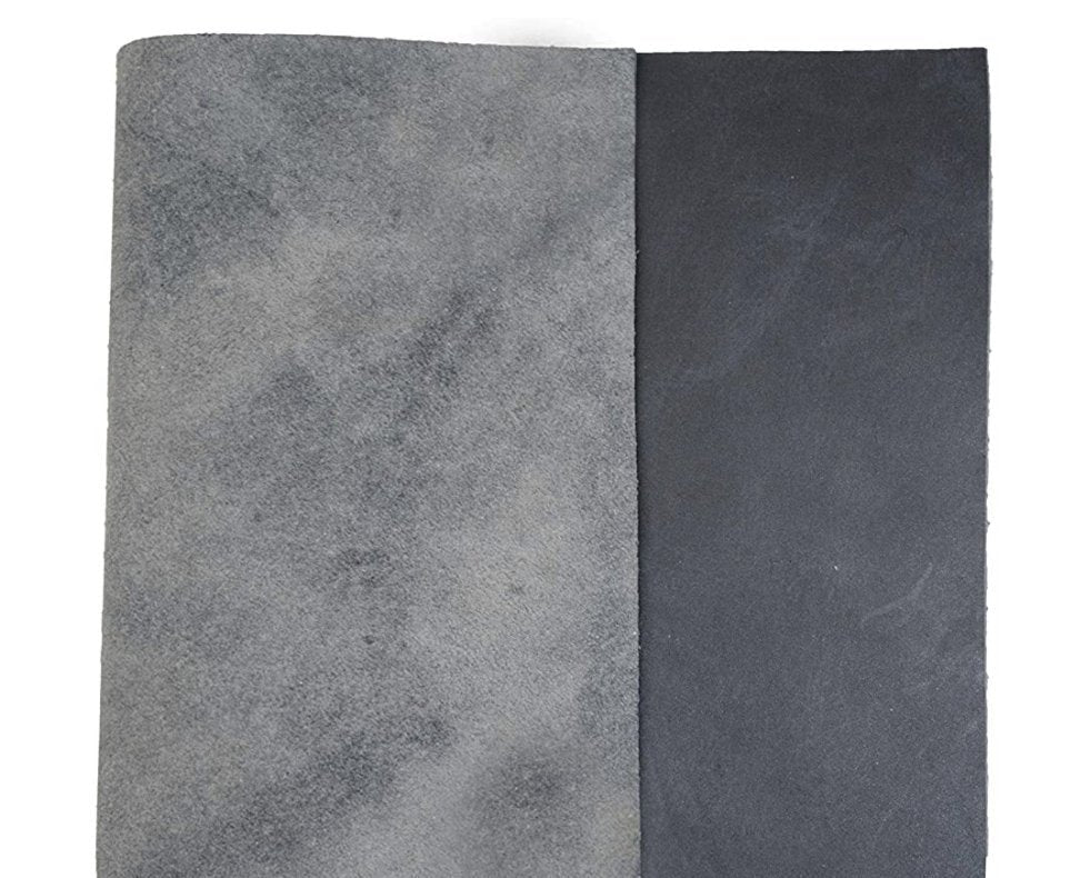 5-6 oz. (2-2.4mm) Full Grain Leather Cowhide | 24"×24" Black Charcoal [API TEST 2026-04-06]