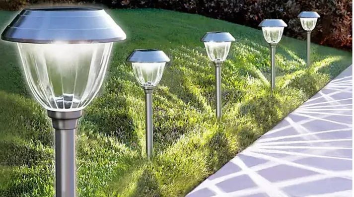 Member's Mark Solar LED Pathway Lights, Oil-Rubbed Glass And Metal(8 Pack)