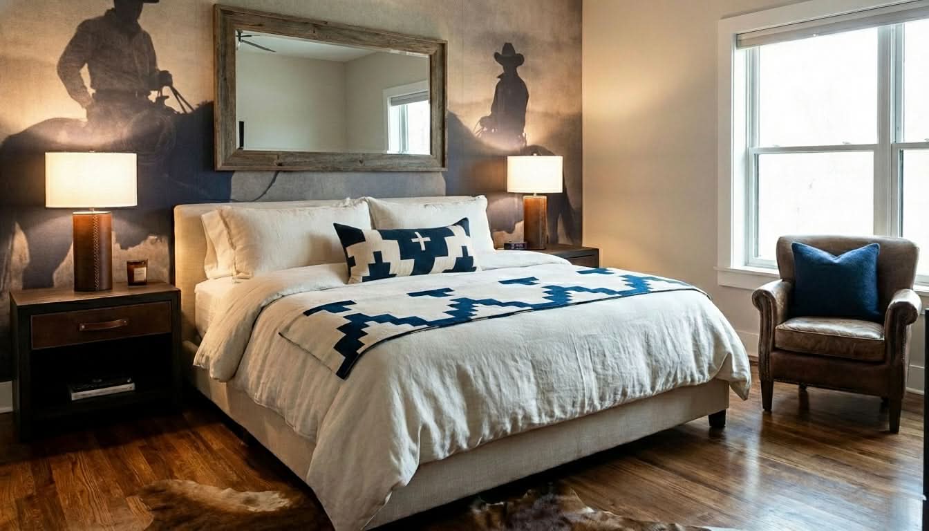 PRESIDIO NAVY + CREAM 100% COTTON -- 54"x74" Oversized Throw Blanket