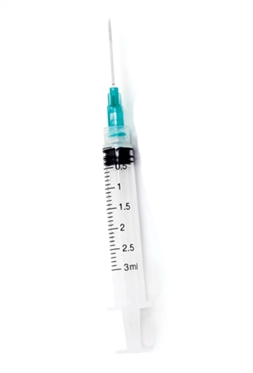 3CC Syringe with Needle 20 G X 1"