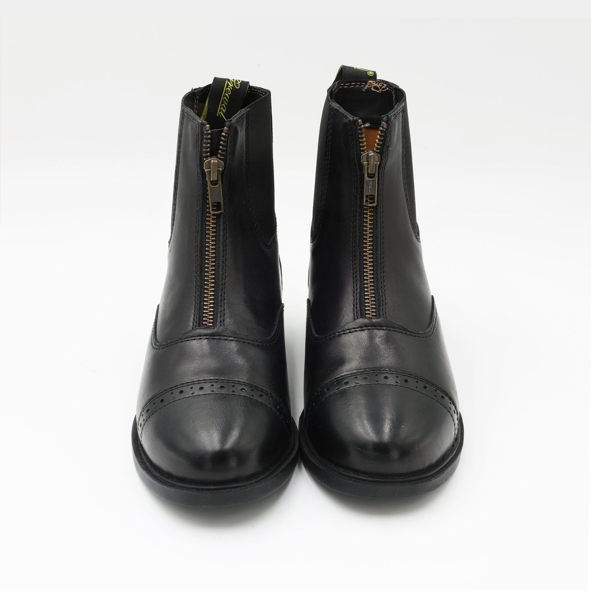 Women's Zip-Up Synthetic Leather Paddock Boots