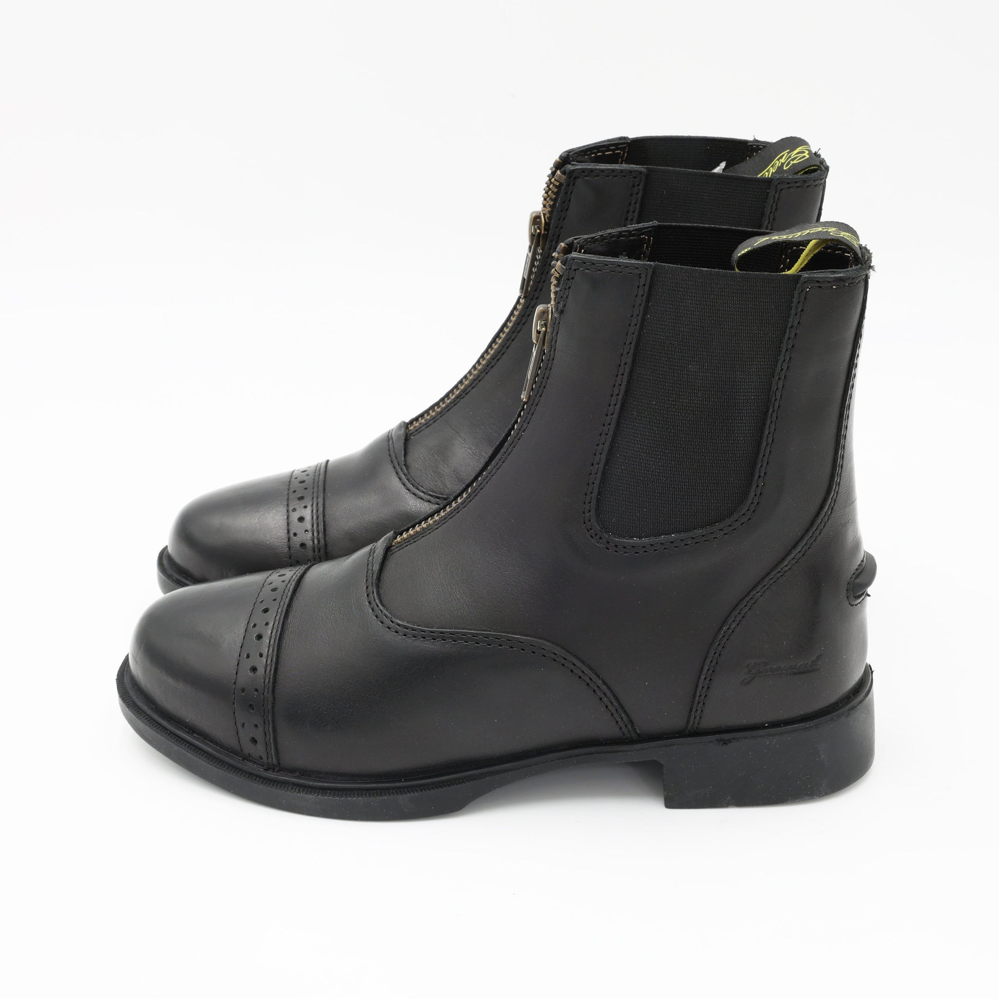 Women's Zip-Up Synthetic Leather Paddock Boots