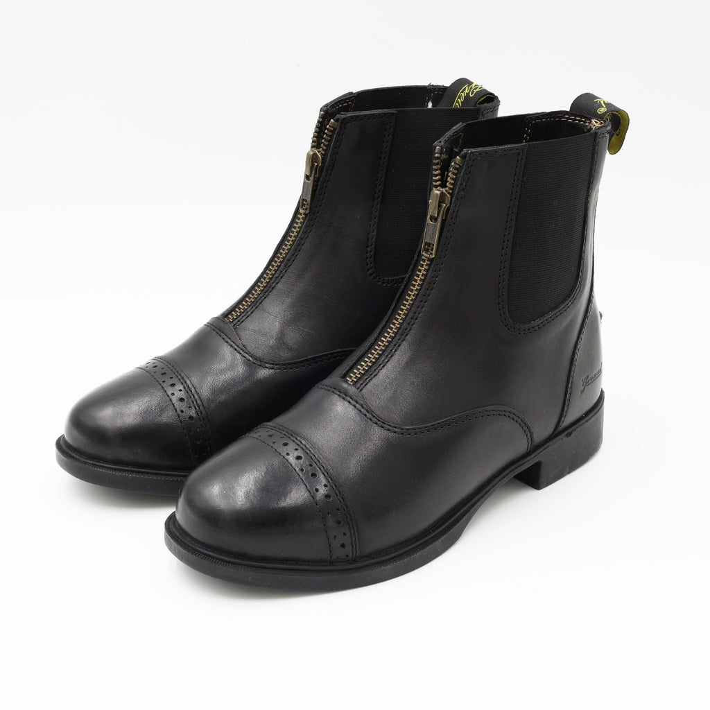 Women's Zip-Up Synthetic Leather Paddock Boots
