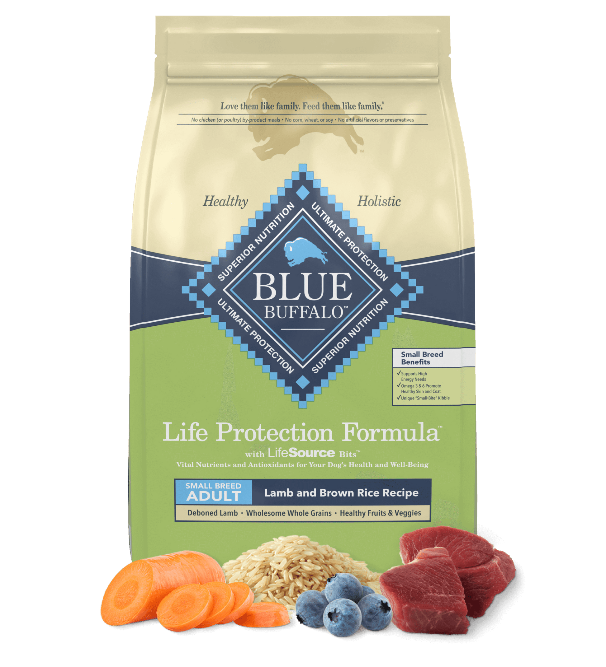 Blue Buffalo Life Protection Formula Adult Small Breed Lamb and Brown Rice Dry Dog Food (5lb)