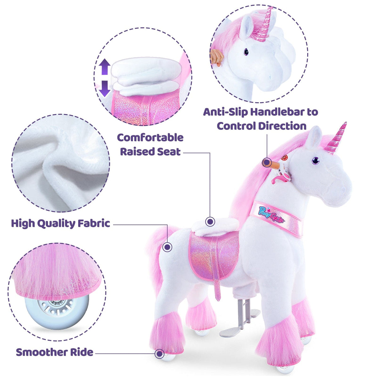 Model U® Unicorn Ride-On Toy Age 3–4 – Pink