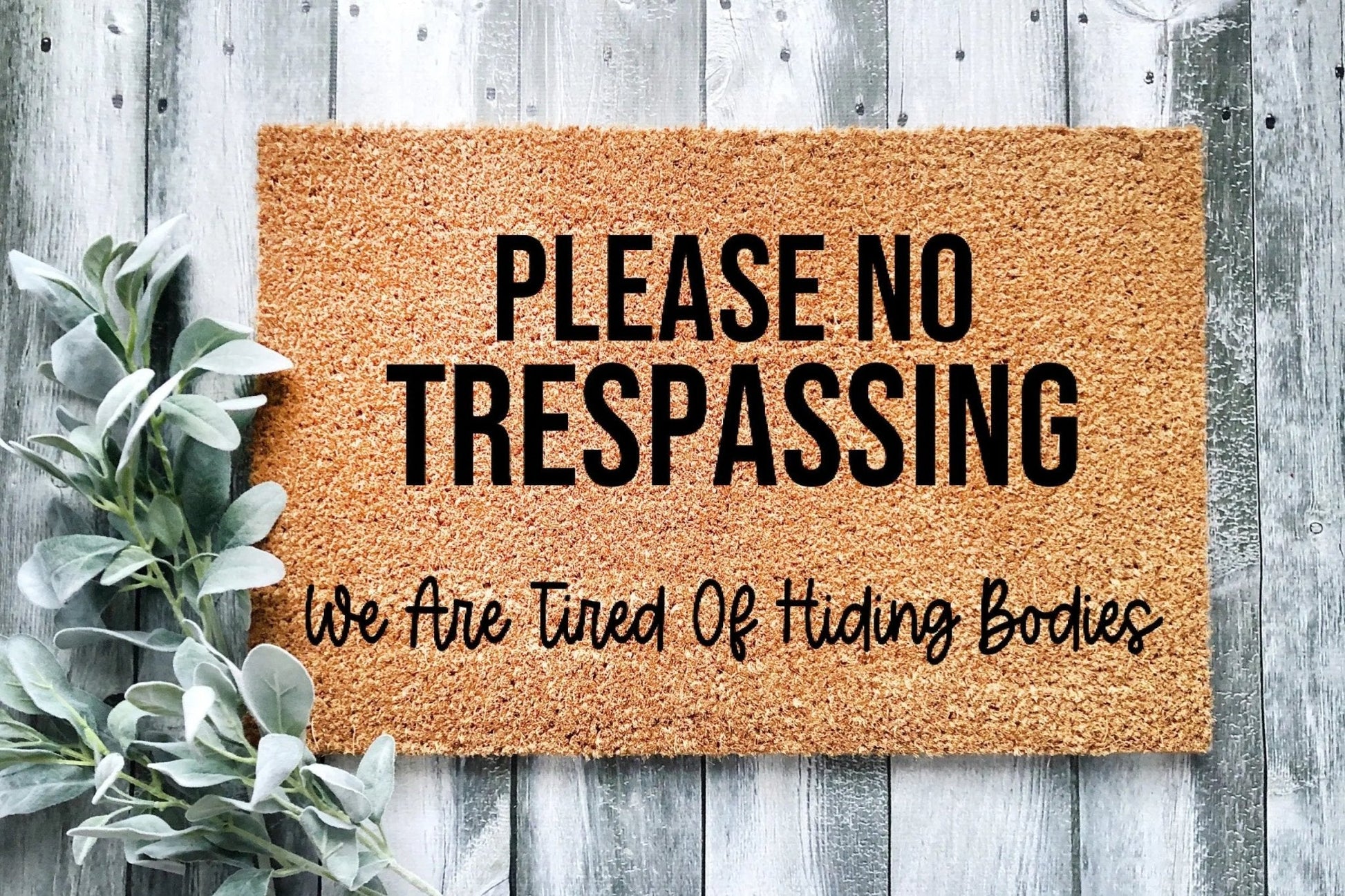 Please No Trespassing Doormat
