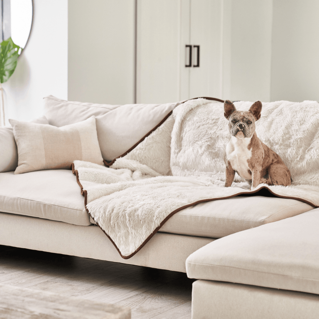 PupProtector™ Summer Short Fur Waterproof Throw Blanket - Polar White