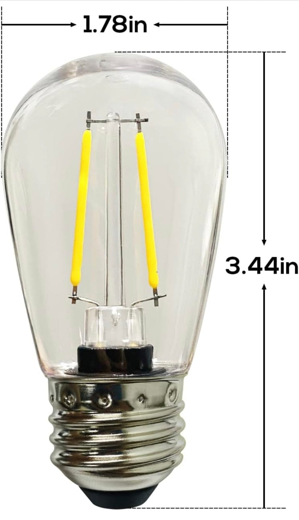 Replacement Bulb PRO LED Energy Efficient 2 Watt Warm White 2500K Dimmable Bulb - 12 Pack - E26 Base