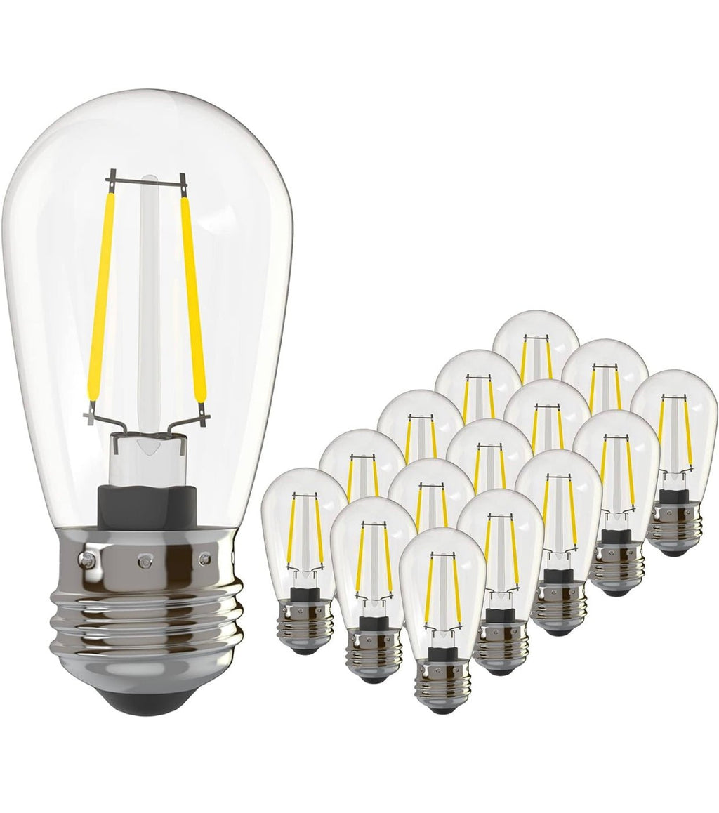 Replacement Bulb PRO LED Energy Efficient 2 Watt Warm White 2500K Dimmable Bulb - 12 Pack - E26 Base