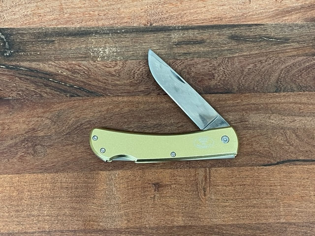 #1103C - GOLD ALUMINUM ANODIZED LOCKBACK CLIP KNIFE - 4-1/2"