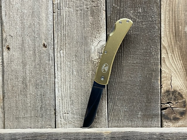 #1103C - GOLD ALUMINUM ANODIZED LOCKBACK CLIP KNIFE - 4-1/2"