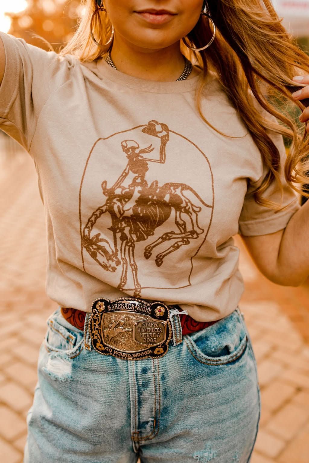 Simple Buckin Bronco Western Graphic Tee