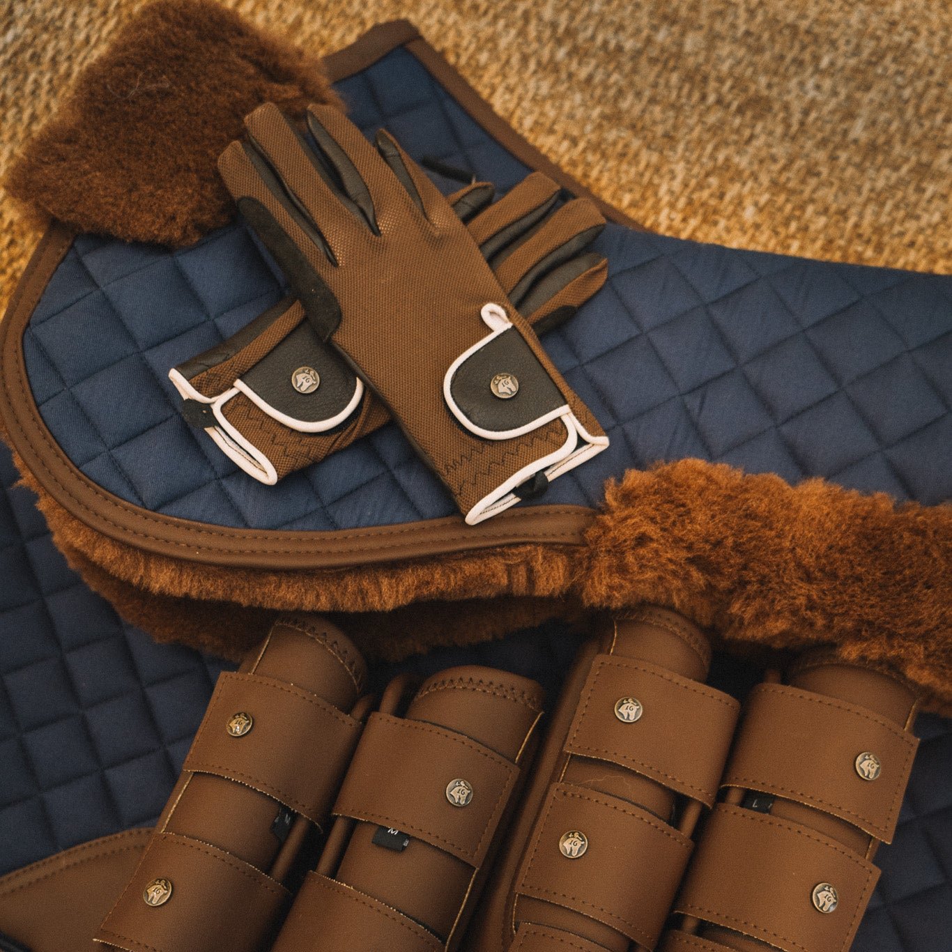 Dressage Pad, Navy & Hickory