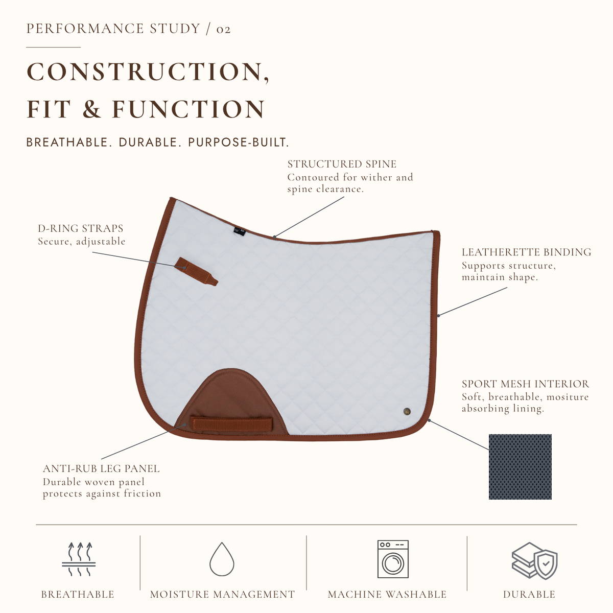 Jumper Pad, White & Cognac