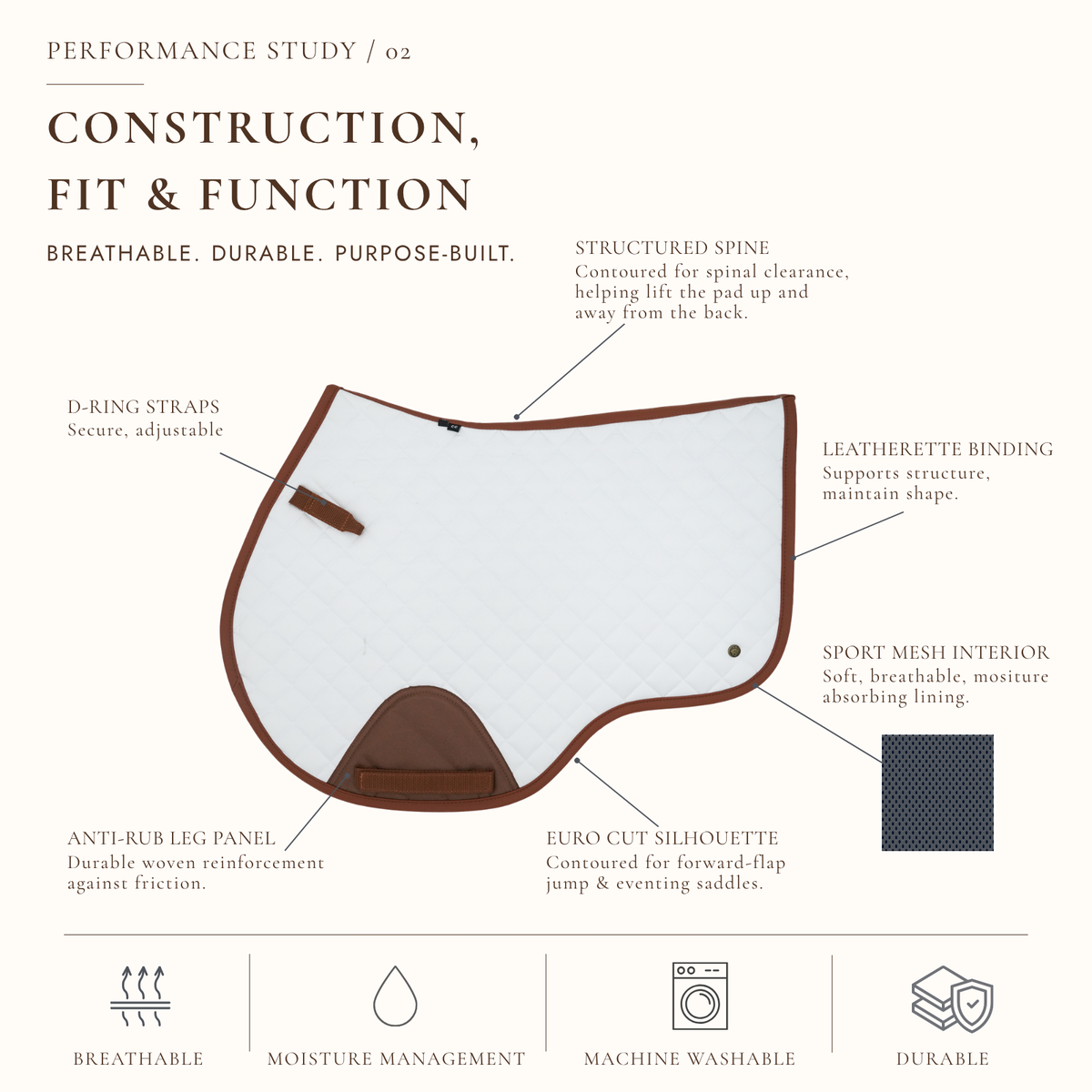 Close Contact Pad, Black & Cognac
