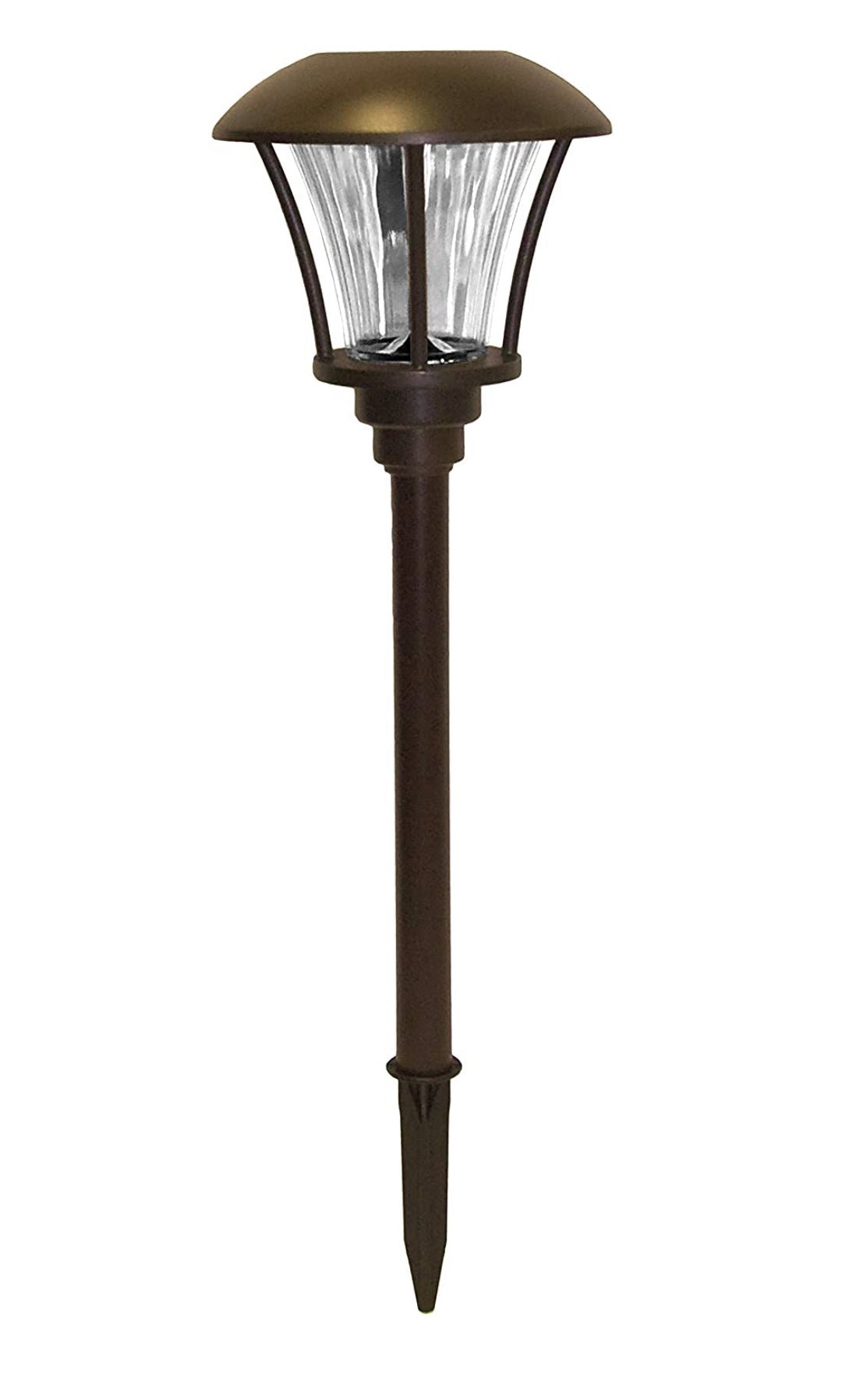 SmartYard 8 Pack LED Pathway Solar Lights, 15 Lumen, Model 10192 Oil Rubbed Bronze Aluminum and Glass