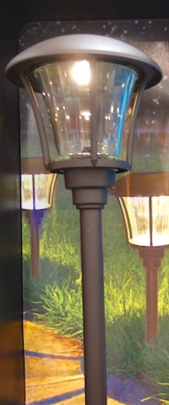 SmartYard 8 Pack LED Pathway Solar Lights, 15 Lumen, Model 10192 Oil Rubbed Bronze Aluminum and Glass