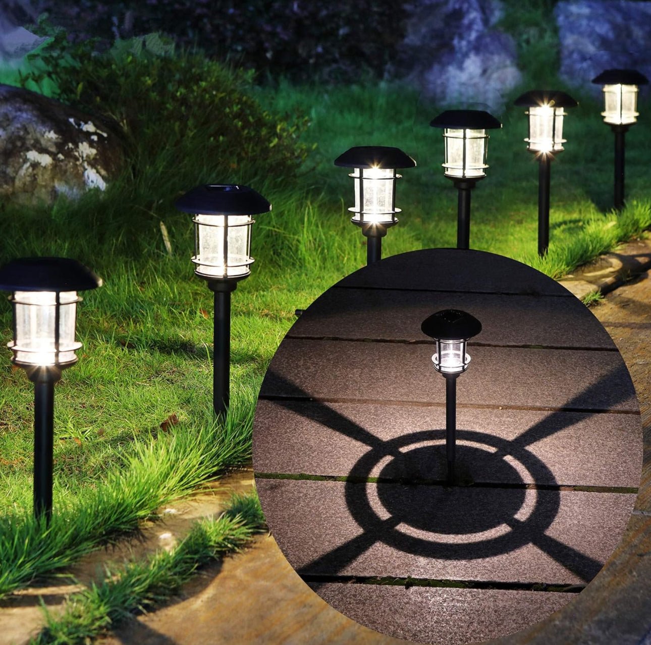 SmartYard High End Solar Bronze LED Path Light 10 Lumens (4-Pack)