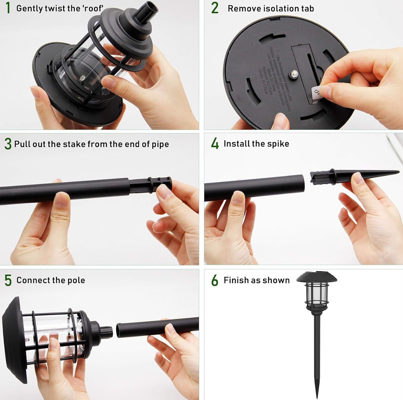 SmartYard High End Solar Bronze LED Path Light 10 Lumens (4-Pack)