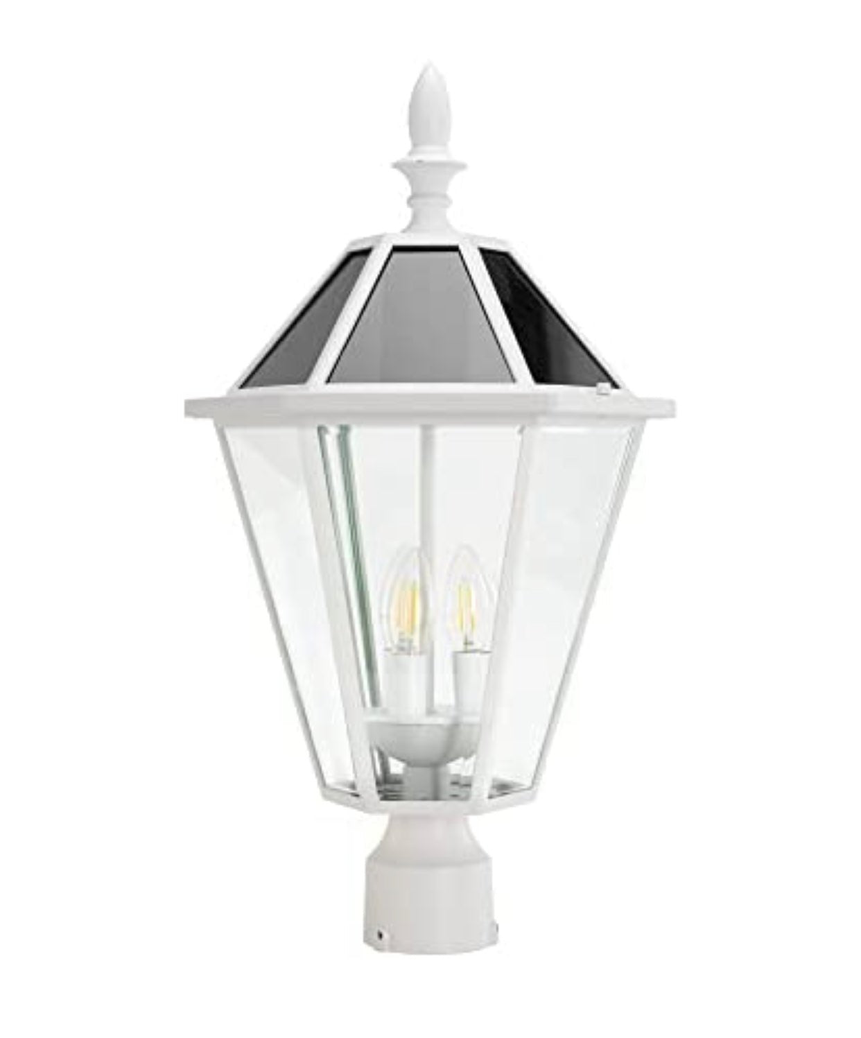 SmartYard LED Post Solar Light 22’ Outdoor,Dusk to Dawn Vintage Street Lights, 300LM, 2700K,Cast Aluminum