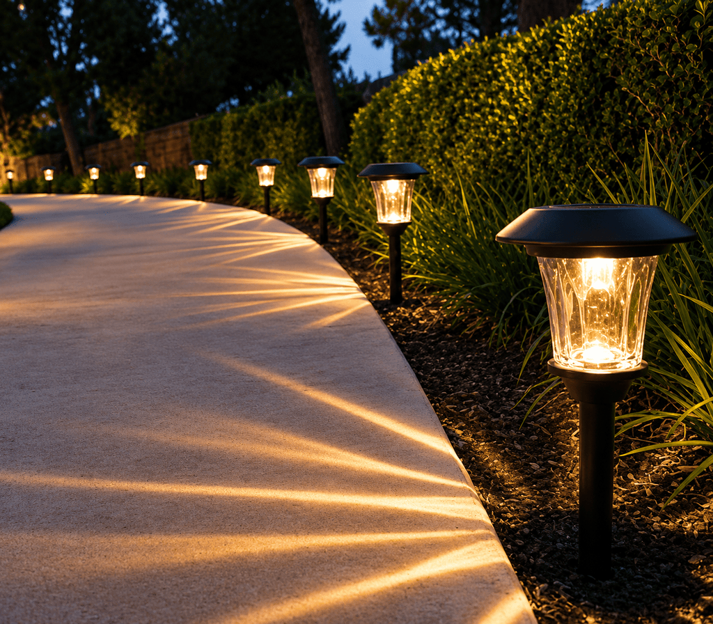 SmartYard Solar LED Large Outdoor Pathway Lights - 8 Pack- Oil Rubbed Bronze