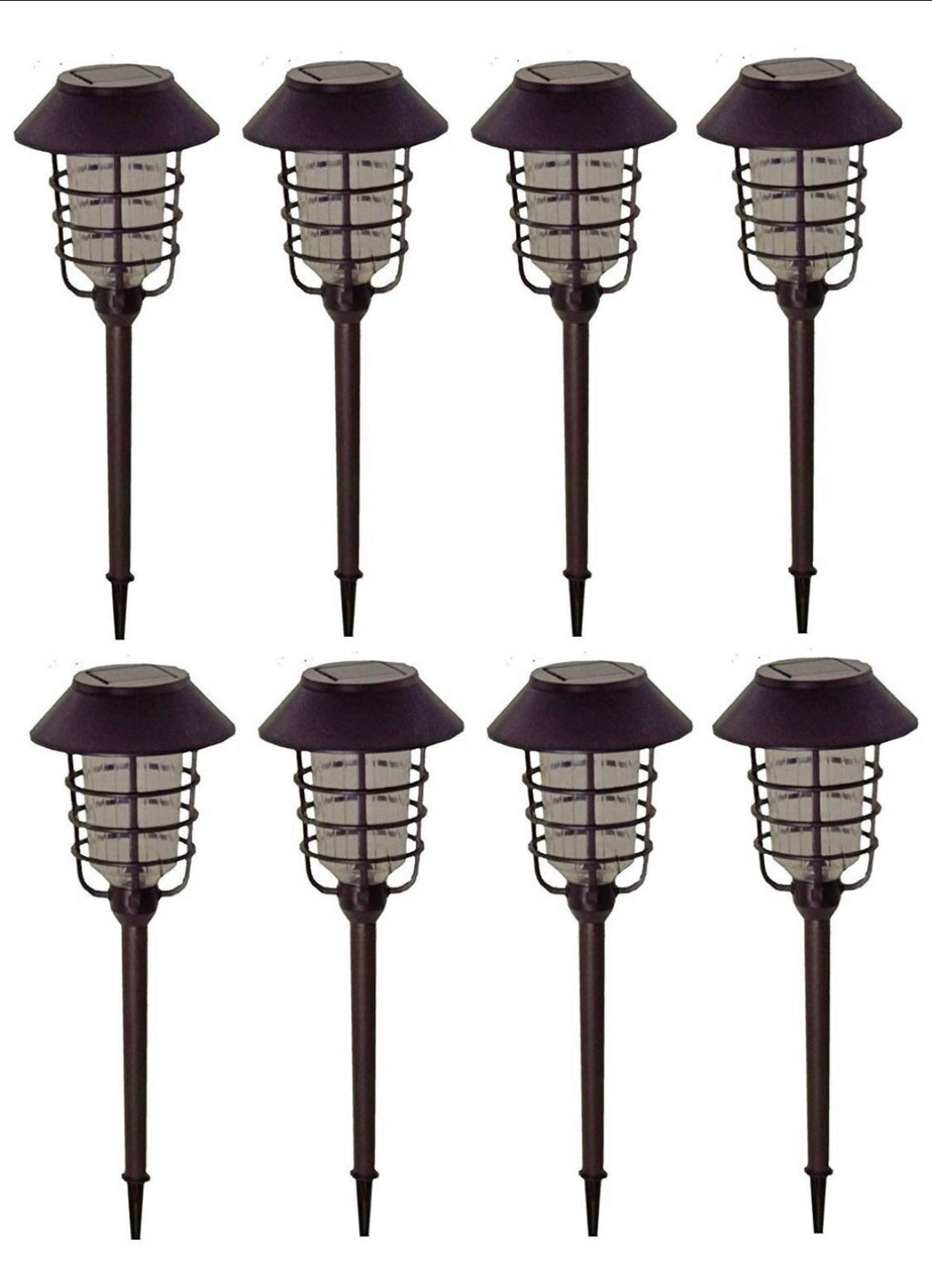 Smartyard Solar LED Large Pathway Lights Oil Rubbed Bronze 8-Pk