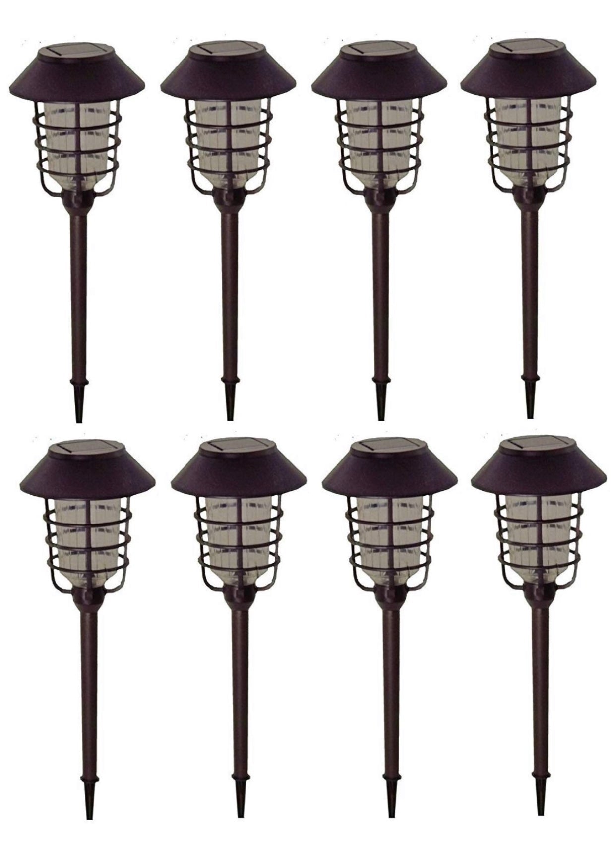 Smartyard Solar LED Large Pathway Lights Oil Rubbed Bronze 8-Pk