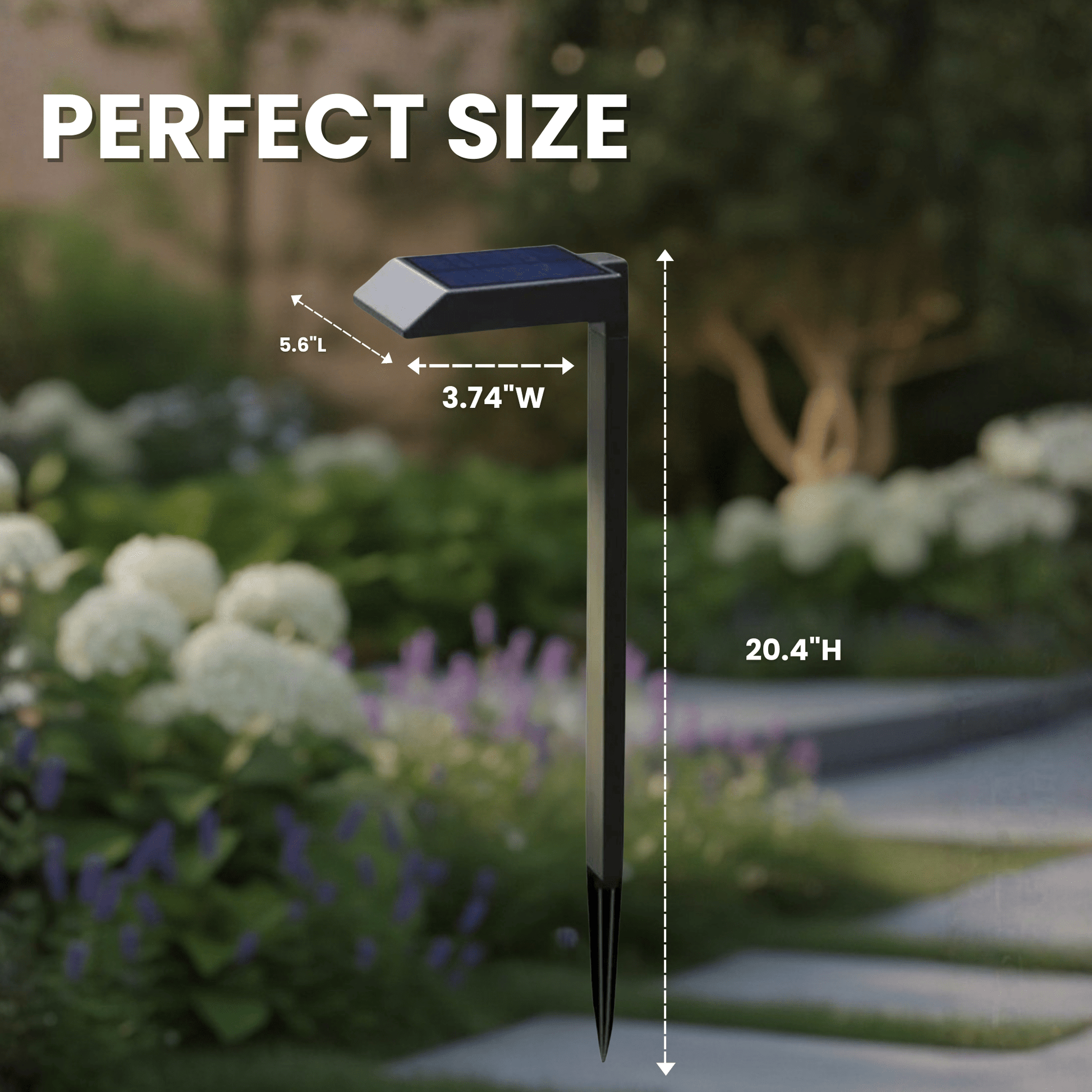 SmartYard Solar LED Pathway Lights 30 Lumen Modern Down Light , 6-Pack