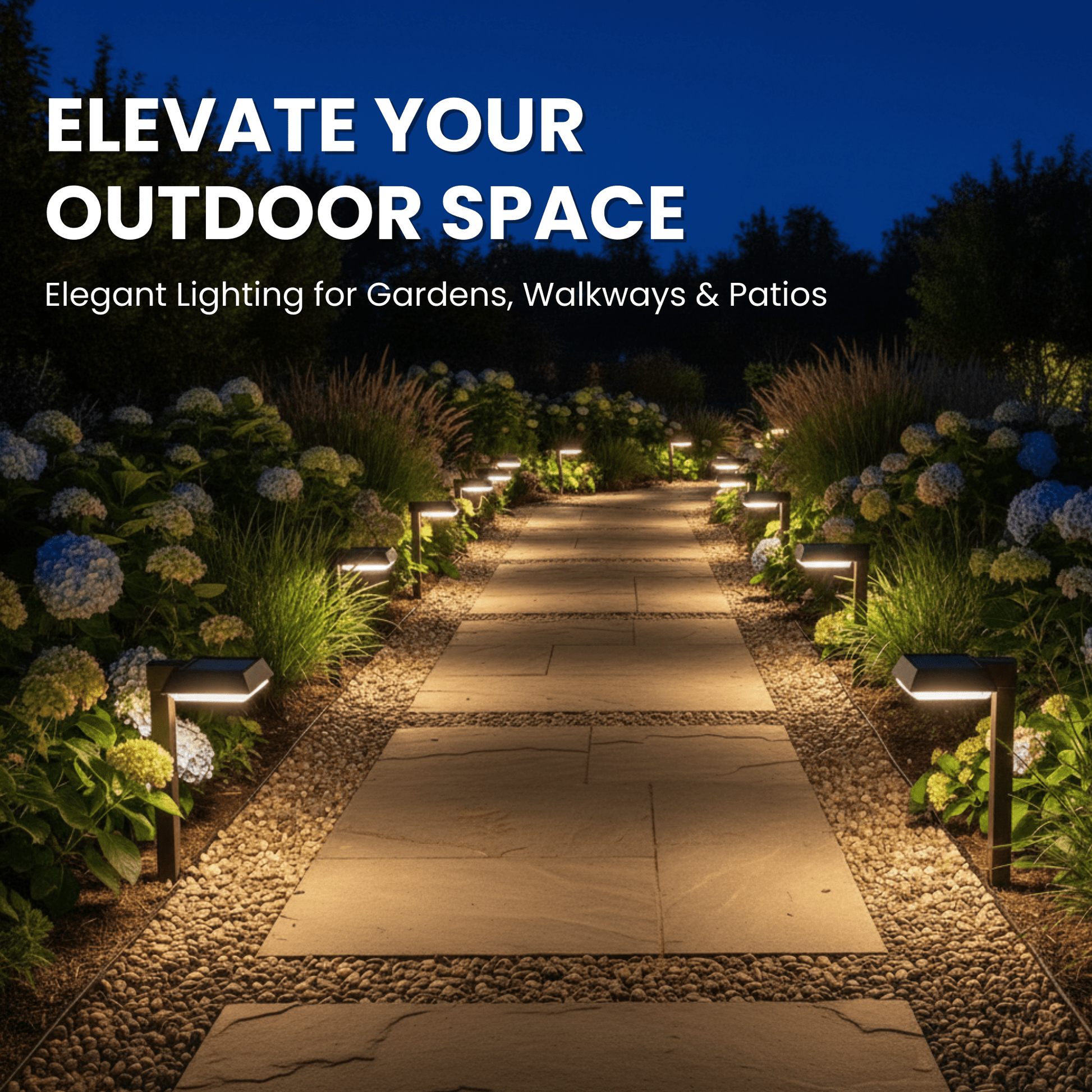 SmartYard Solar LED Pathway Lights 30 Lumen Modern Down Light , 6-Pack
