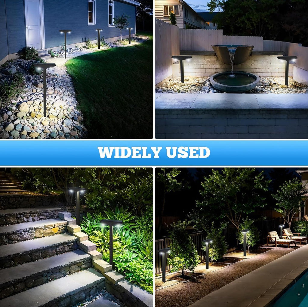 SmartYard Solar Modern Pathway Lights, 4 Pack -15 Lumen