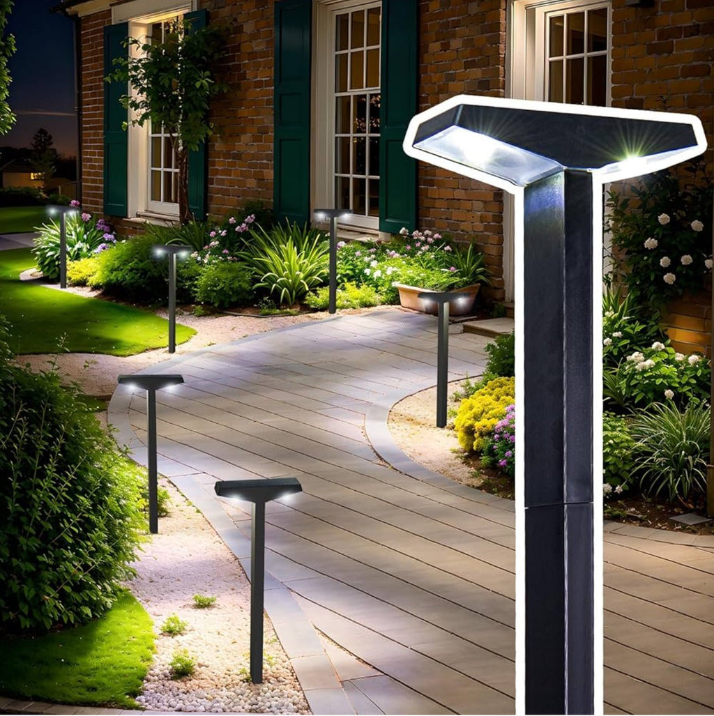 SmartYard Solar Modern Pathway Lights, 4 Pack -15 Lumen