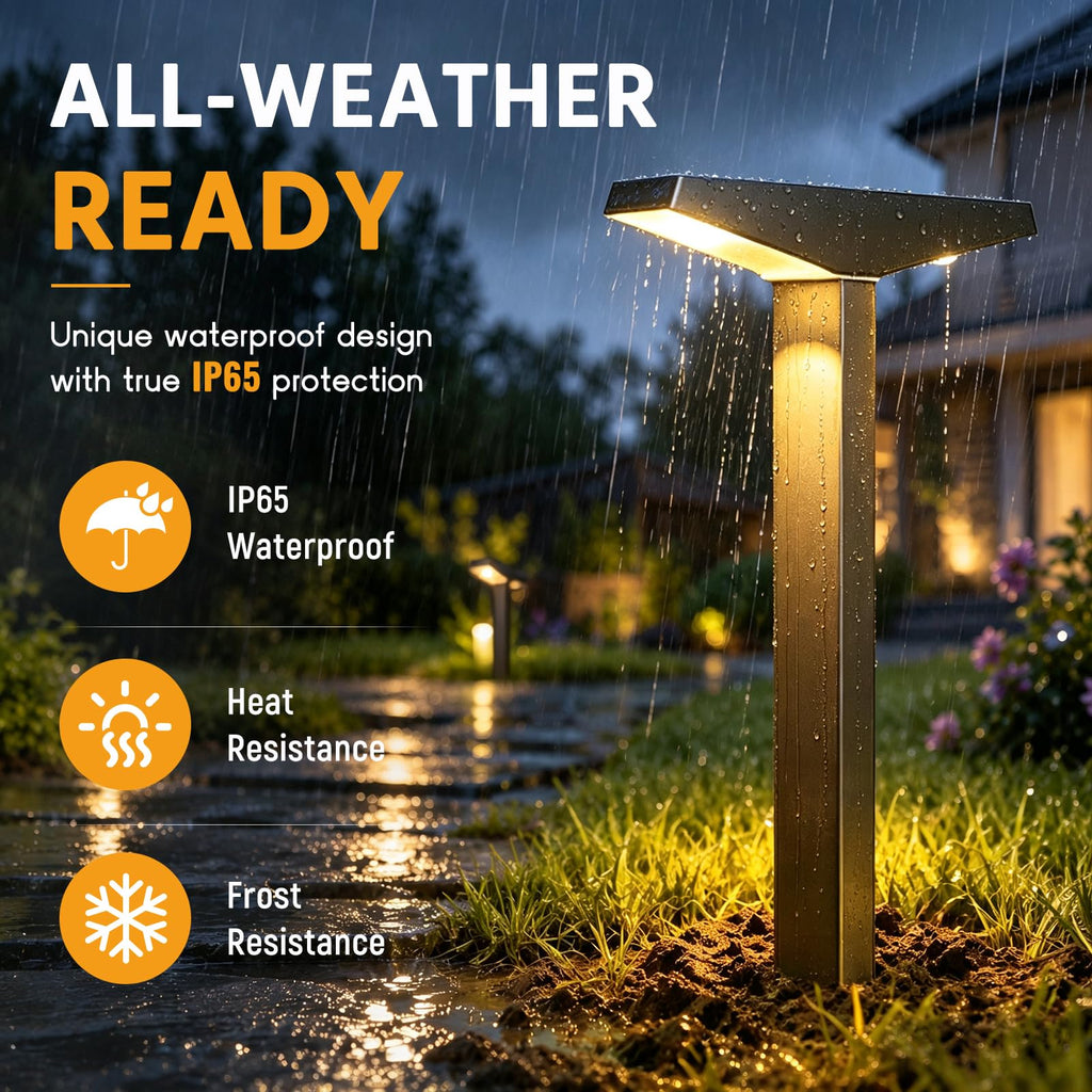SmartYard Solar Modern Pathway Lights, 4 Pack -60 Lumen