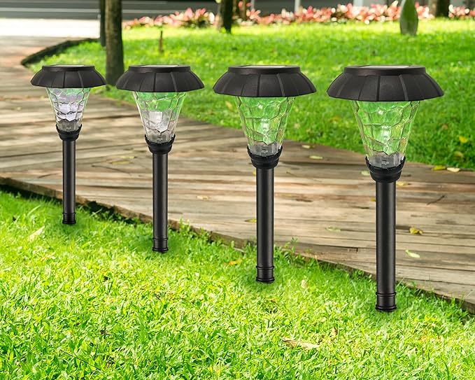 SmartYard Solar Pathway LED Lights -12 Pack  (Warm White)