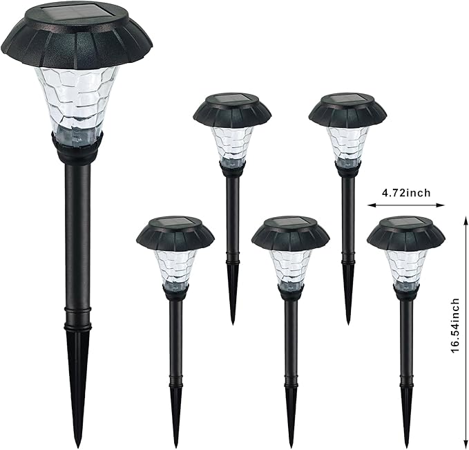 SmartYard Solar Pathway LED Lights -12 Pack  (Warm White)