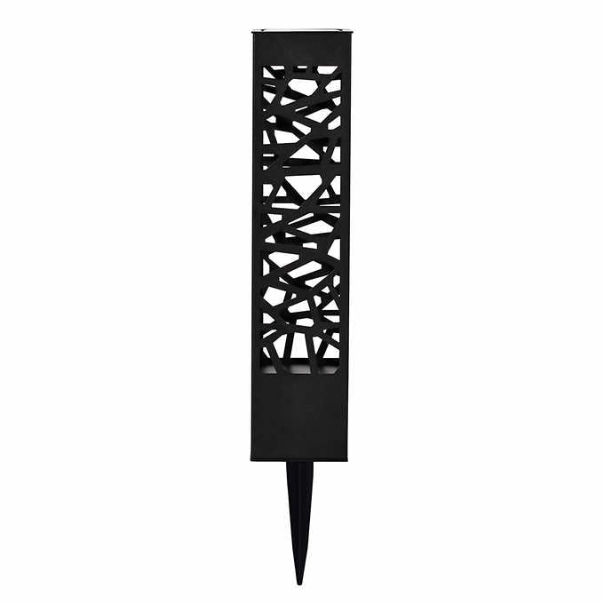 SmartYard Square Solar Bollard Pathway Lights – 35 Lumen, 5-pack