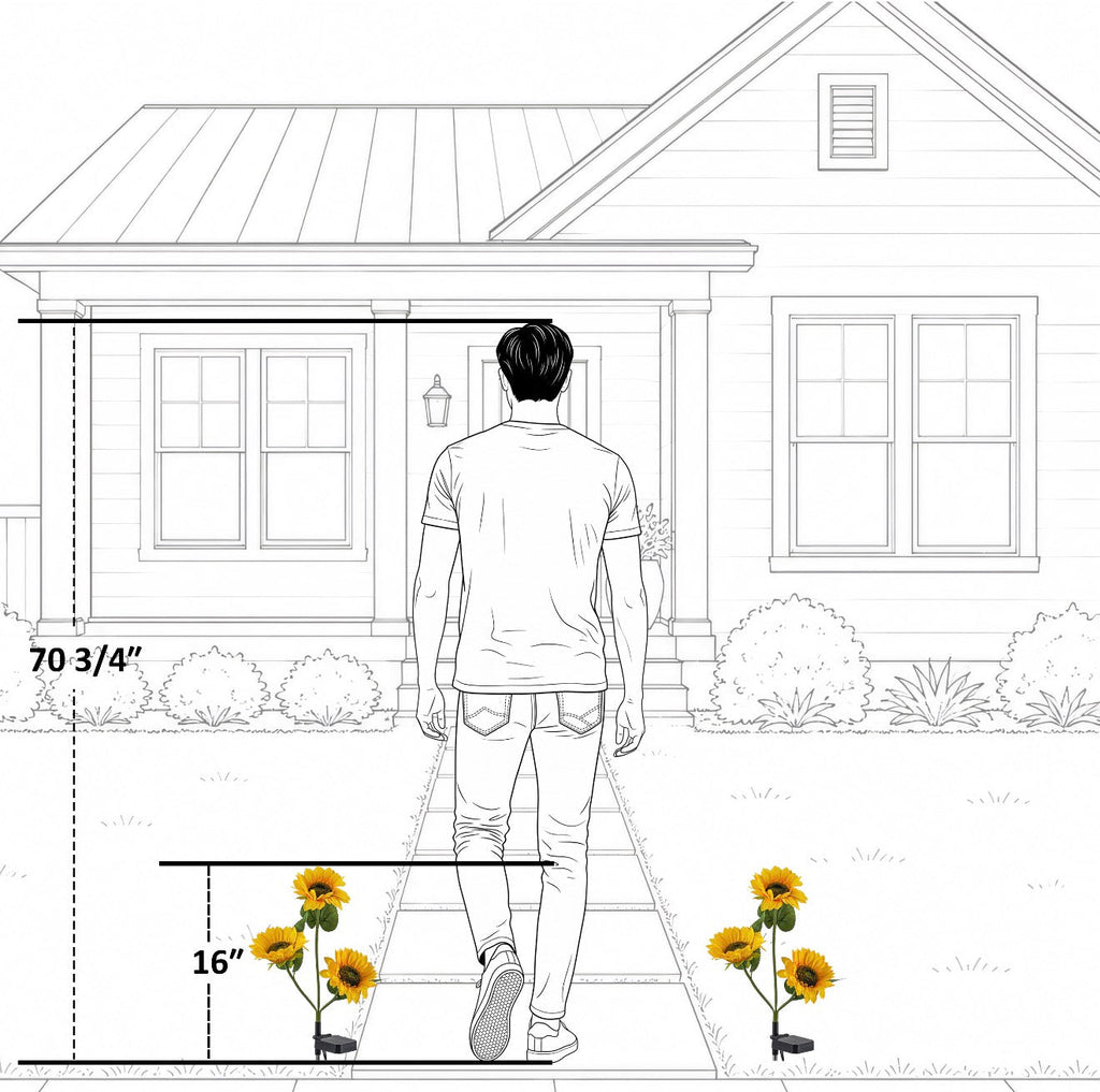 Solar Sunflower Lights 3 Pack with 9 Sunflower Lights