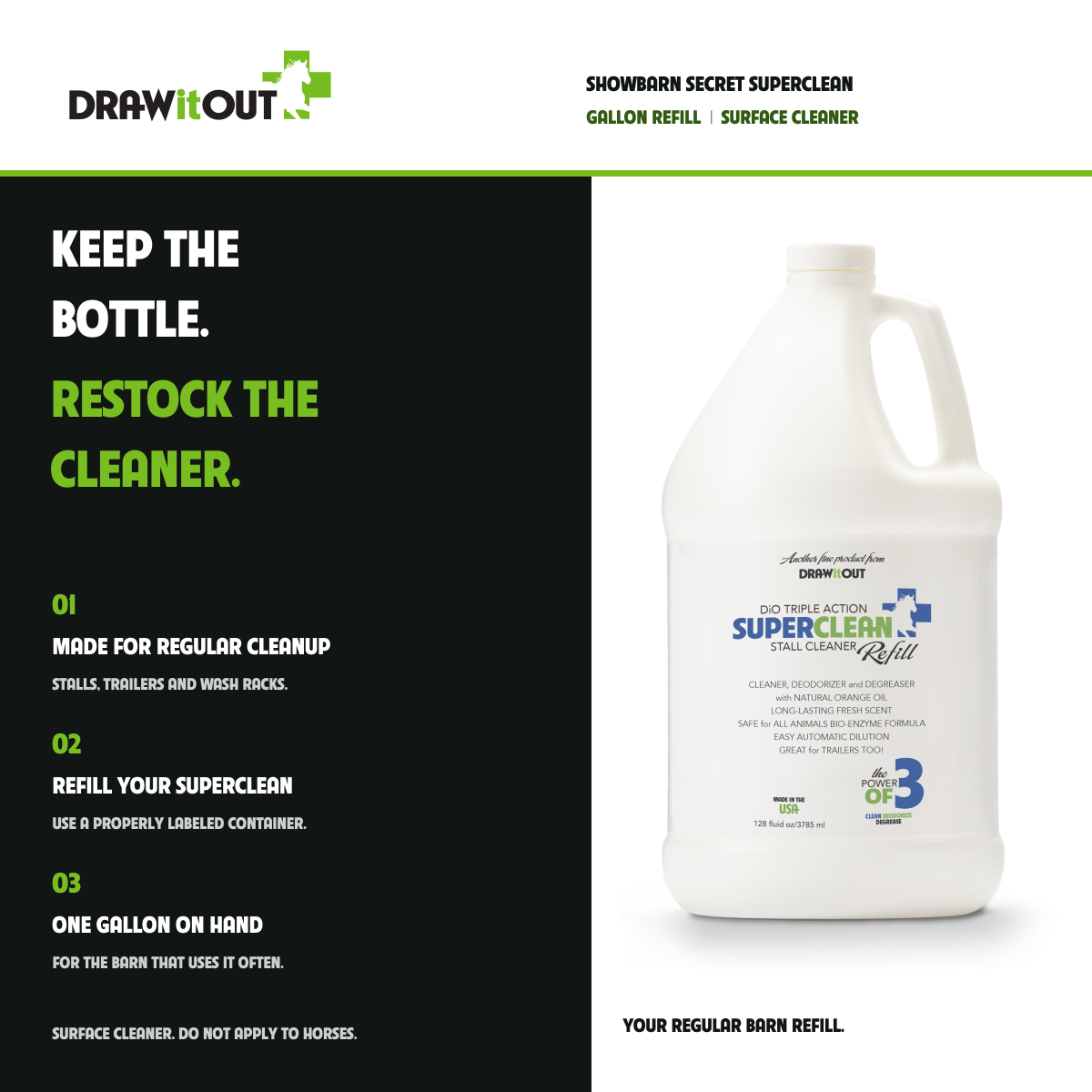 ShowBarn Secret® SuperClean® Gallon Refill | Barn and Stall Cleaner
