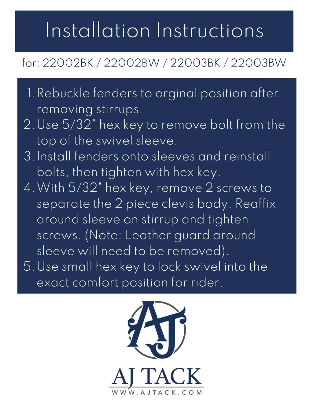 AJ Tack Swivel and Lock Stirrup Turner