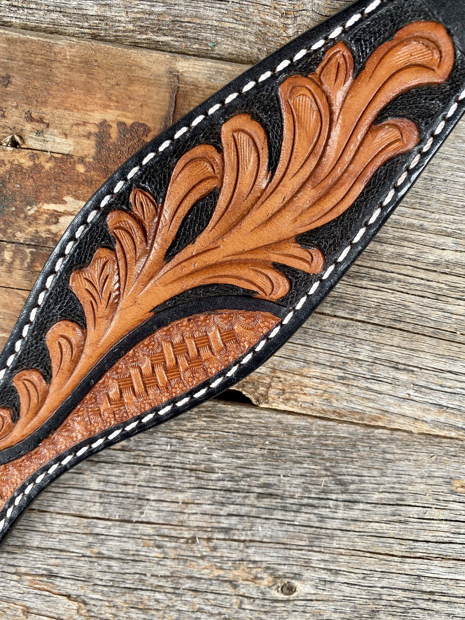 Basketweave - Leaf Scalloped Two Tone Breastcollar #56371