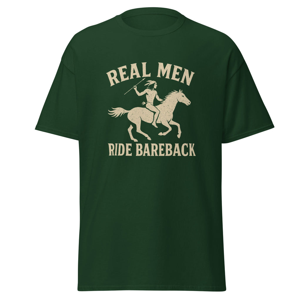 Real Men Ride Bareback Classic Cut Cotton Tee