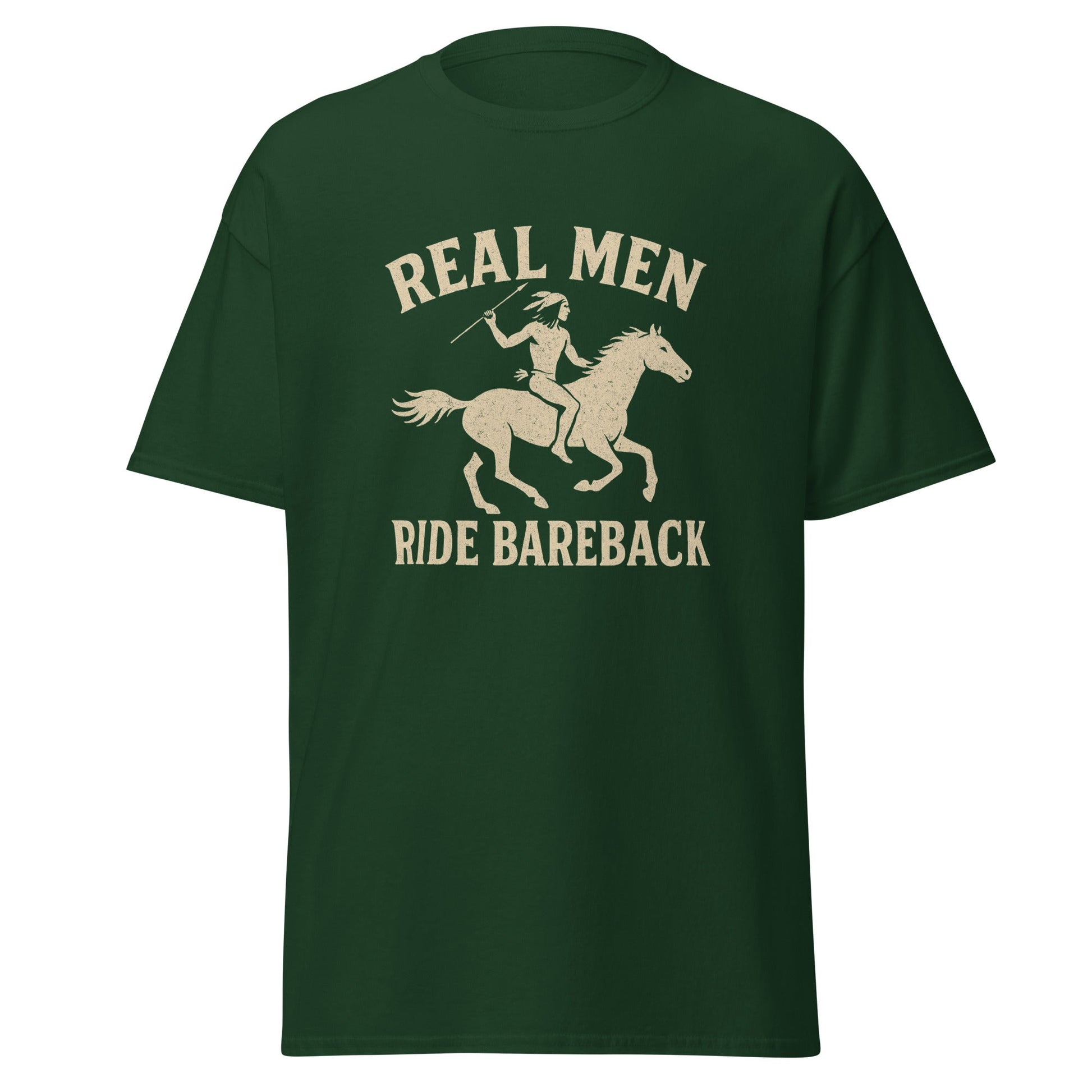 Real Men Ride Bareback Classic Cut Cotton Tee