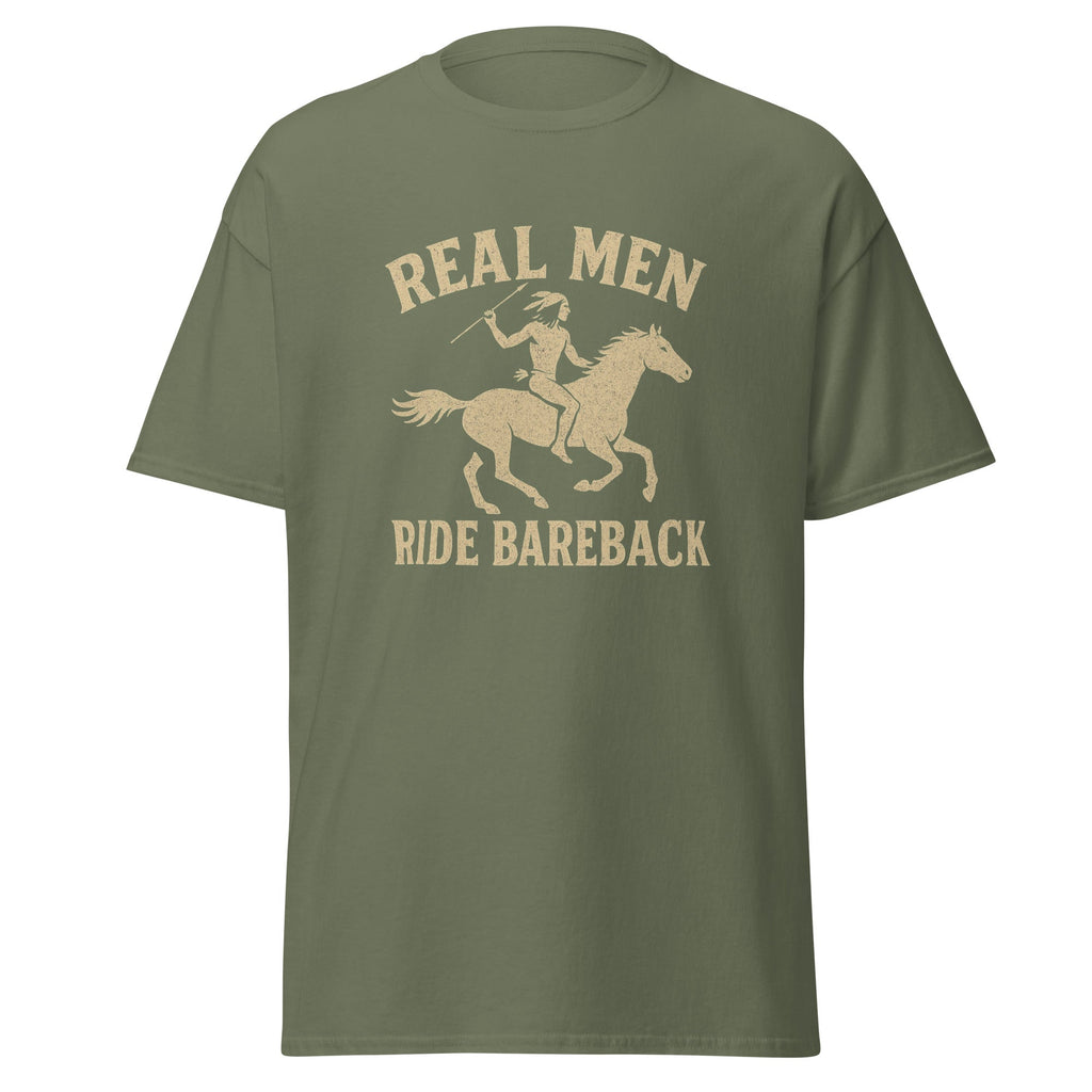 Real Men Ride Bareback Classic Cut Cotton Tee